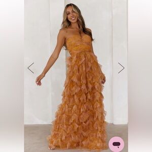Hello Molly Festival of You Strapless Tulle Maxi Dress